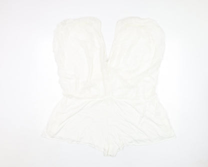 Undrest Women's White Cotton Playsuit Size 2