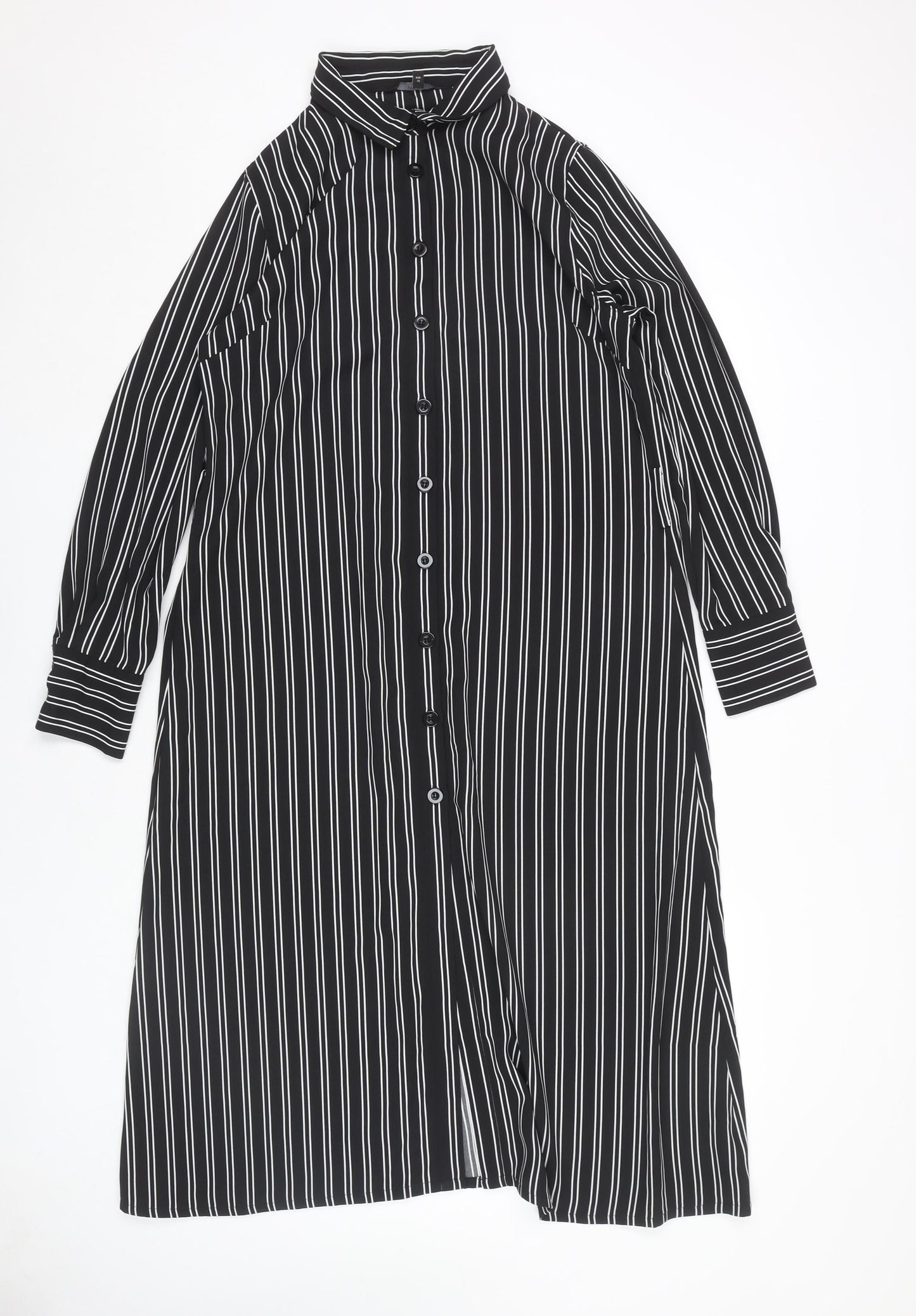 Next Women's Black Collared Shirt Dress Size 10