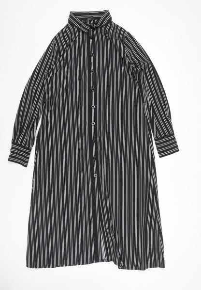 Next Women's Black Collared Shirt Dress Size 10