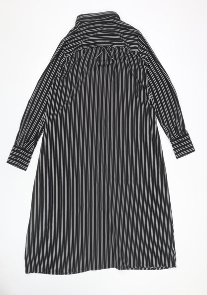 Next Women's Black Collared Shirt Dress Size 10