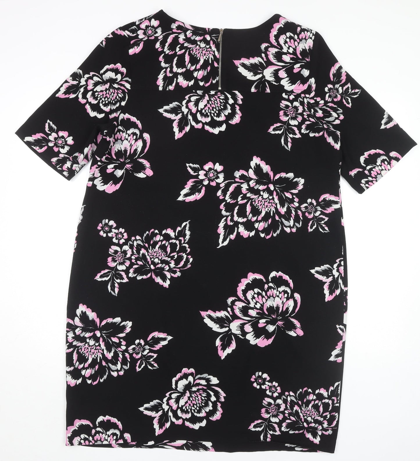 Debenhams Women's Floral Shift Dress, Black, Size 16