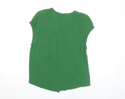 Womens UK Size XS MNG Basics Green Basic Blouse