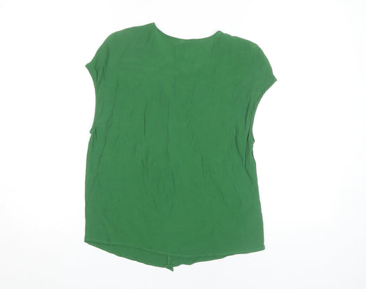Womens UK Size XS MNG Basics Green Basic Blouse