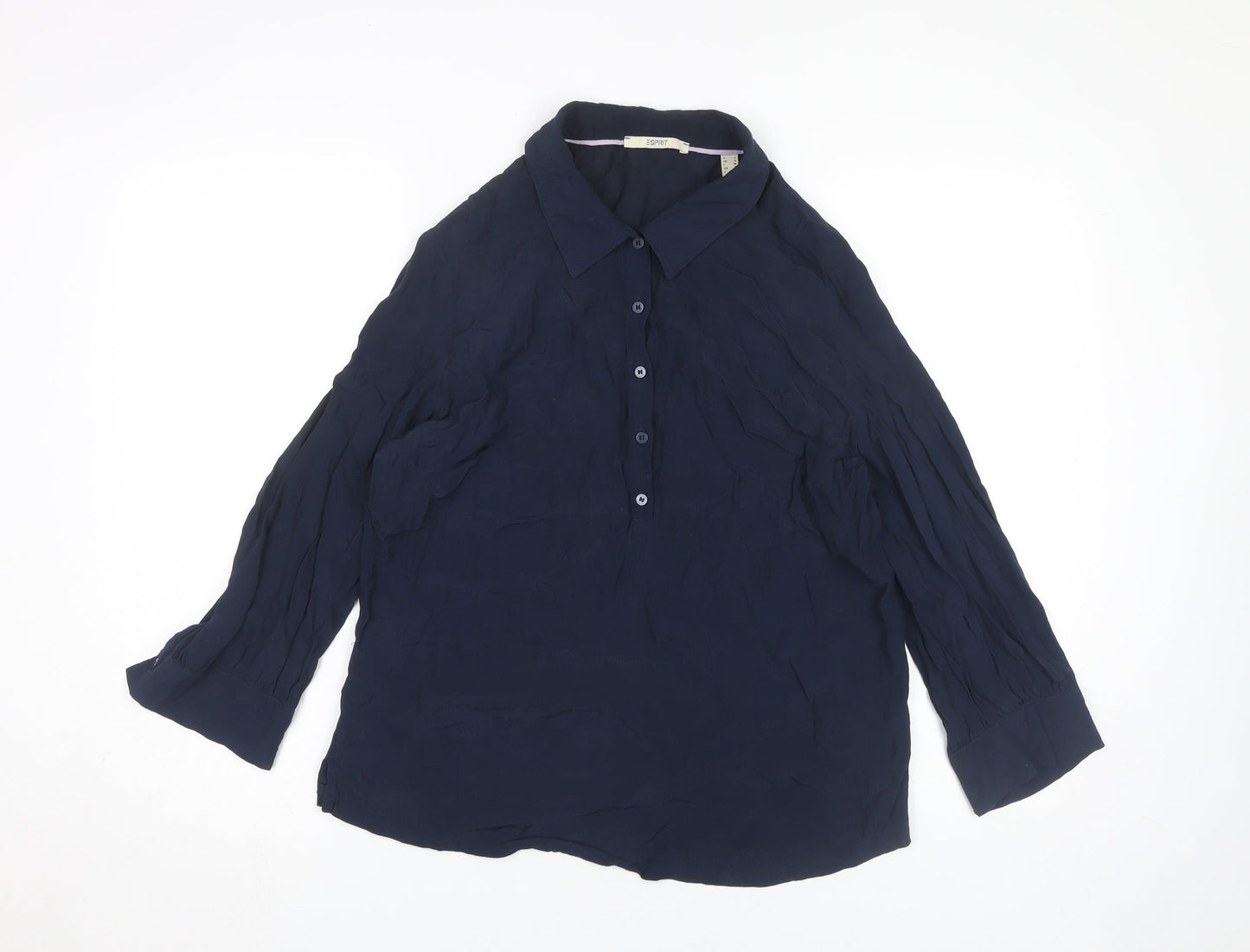Esprit Women's Blue Collared Blouse, Size S