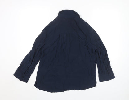 Esprit Women's Blue Collared Blouse, Size S