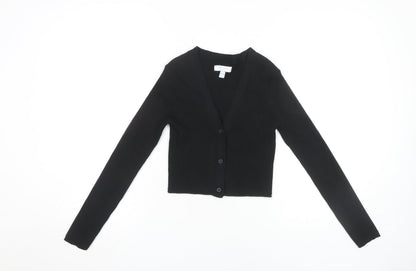 Blue Vanilla Women's Black V-Neck Cardigan