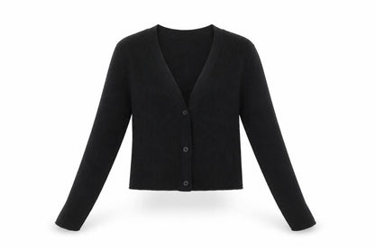 Blue Vanilla Women's Black V-Neck Cardigan