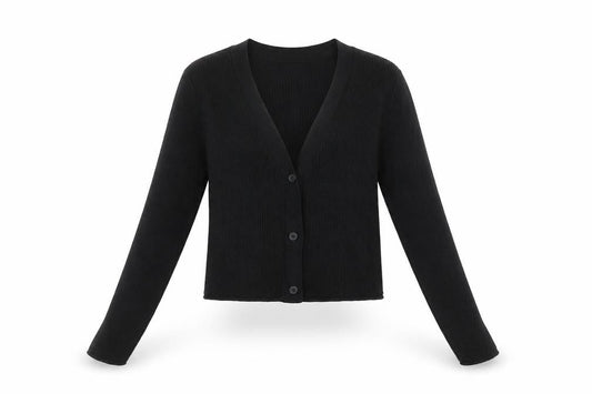 Blue Vanilla Women's Black V-Neck Cardigan