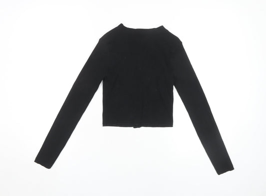 Blue Vanilla Women's Black V-Neck Cardigan