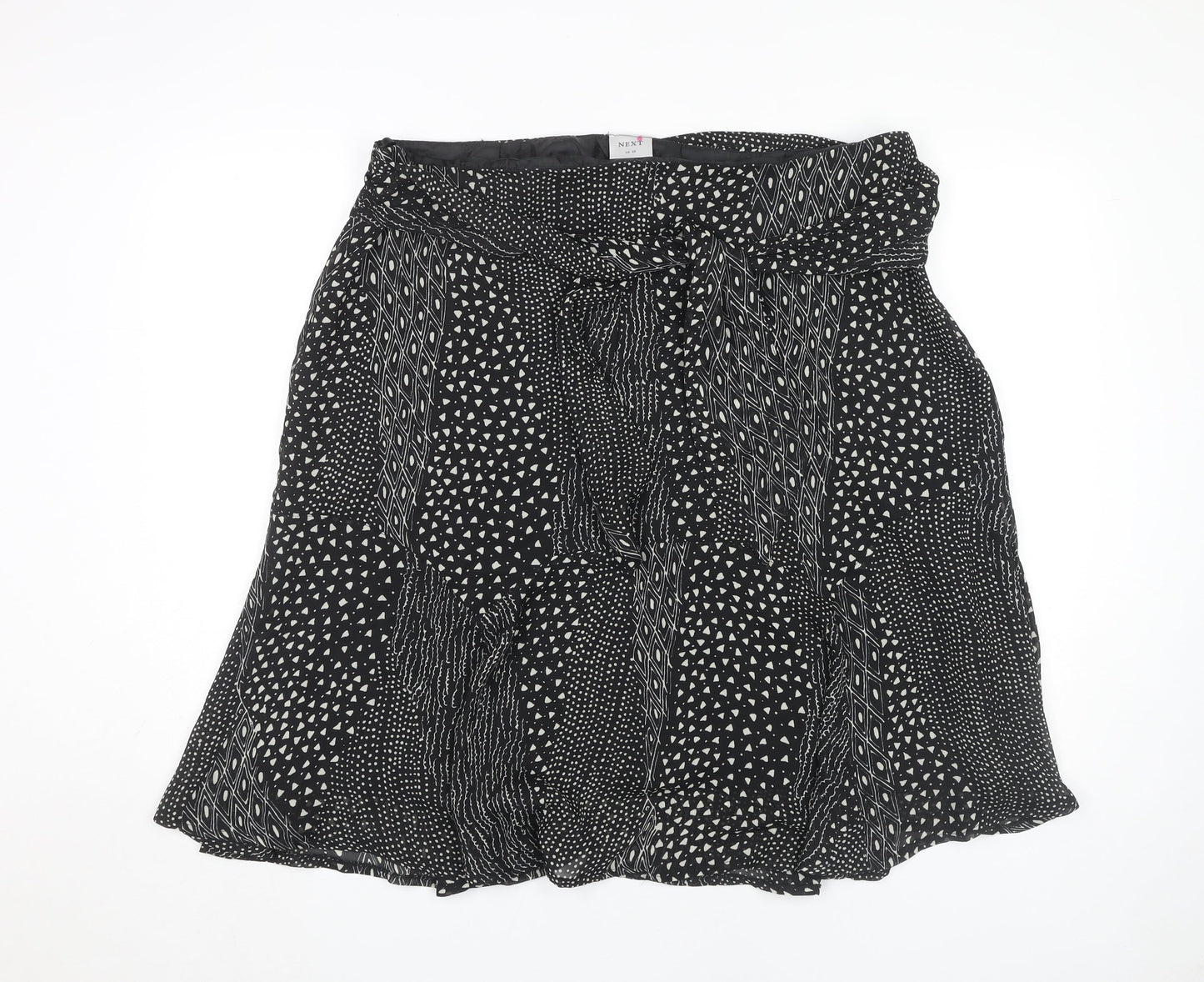 Next Women's Black Geometric Plus Skirt Size 20