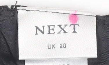 Next Women's Black Geometric Plus Skirt Size 20