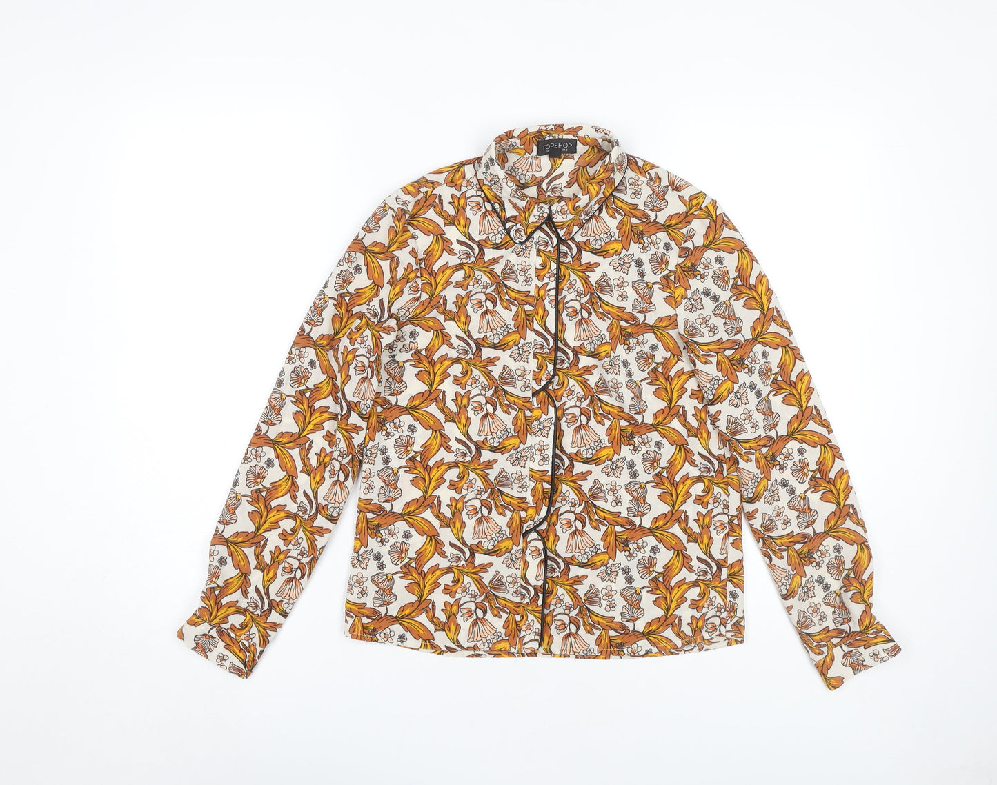 Womens UK Size 8 Topshop Multicoloured Basic Blouse