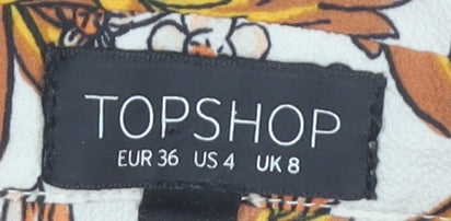 Womens UK Size 8 Topshop Multicoloured Basic Blouse