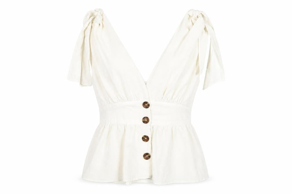 Womens UK Size 8 ASOS White Camisole Blouse