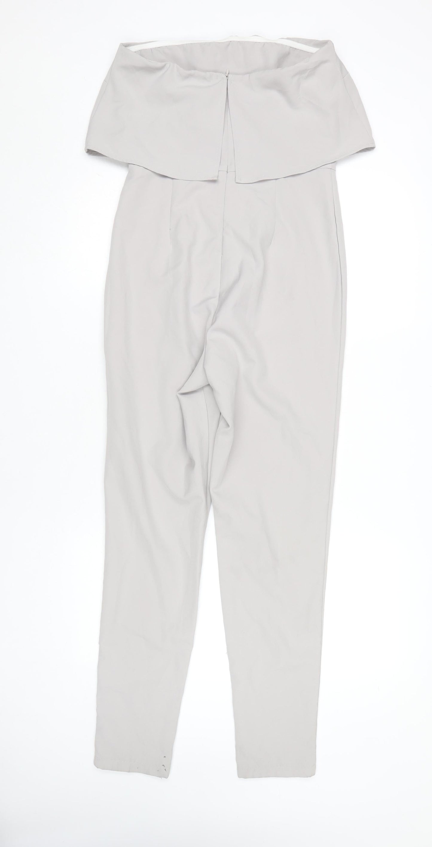 Missguided Women's Grey Strapless Jumpsuit UK 10