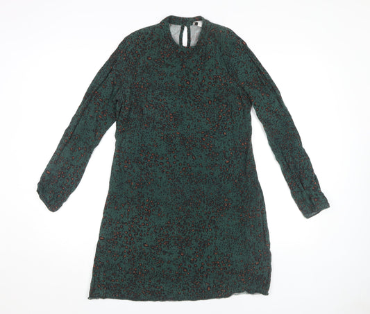 Apricot Women's Green Animal Print Dress, UK 8