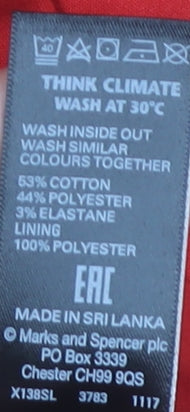 Marks and Spencer Women's Red Pencil Skirt - Size 12