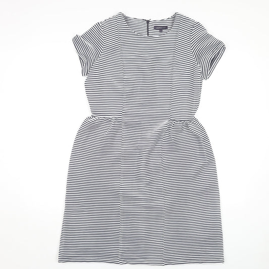 Marks and Spencer Women's Black Striped Dress, Size 12