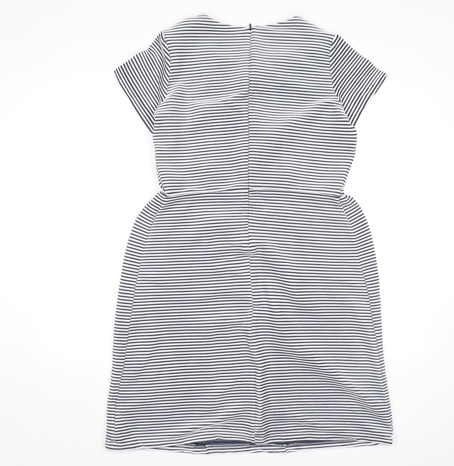 Marks and Spencer Women's Black Striped Dress, Size 12
