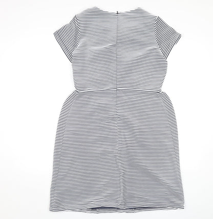 Marks and Spencer Women's Black Striped Dress, Size 12