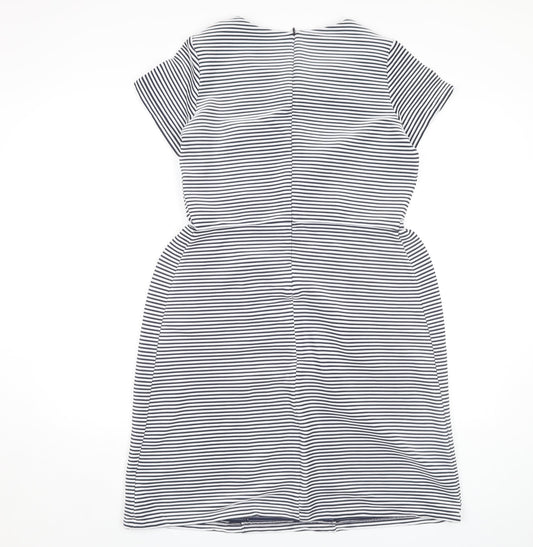 Marks and Spencer Women's Black Striped Dress, Size 12