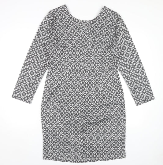 Collection London Women’s Grey Sheath Dress Size 14