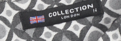Collection London Women’s Grey Sheath Dress Size 14