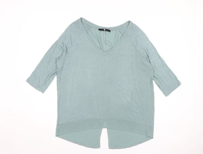 Womens UK Size 12 Very Blue Basic Blouse