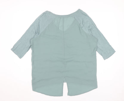Womens UK Size 12 Very Blue Basic Blouse