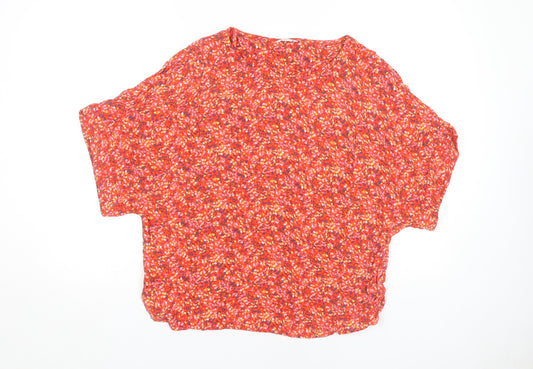 Womens UK Size 12 Monsoon Red Basic Blouse