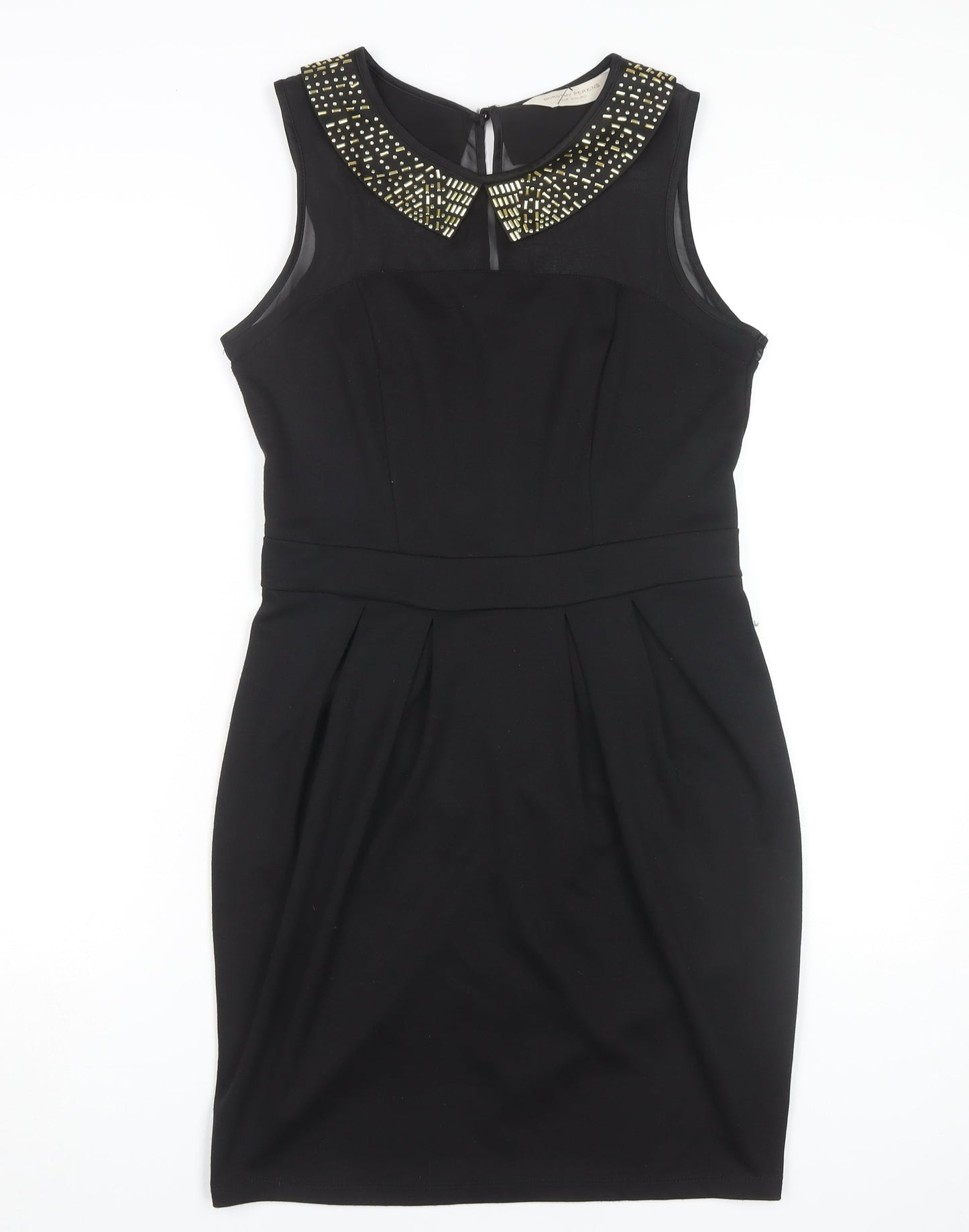 Dorothy Perkins Women's Black 12 Beaded Sheath Dress