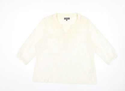 Marks and Spencer Women's Ivory Lace Blouse, Size 22