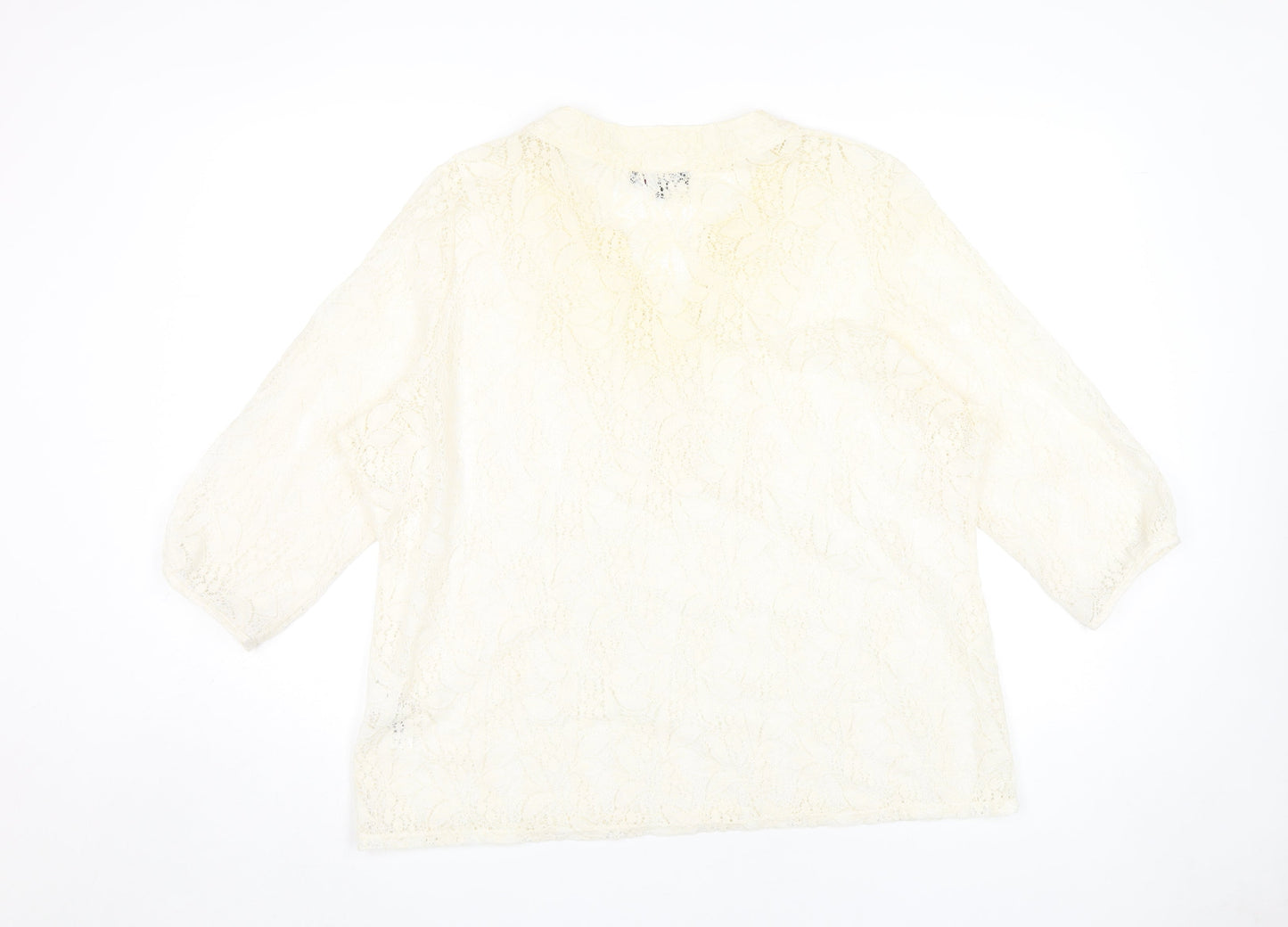 Marks and Spencer Women's Ivory Lace Blouse, Size 22