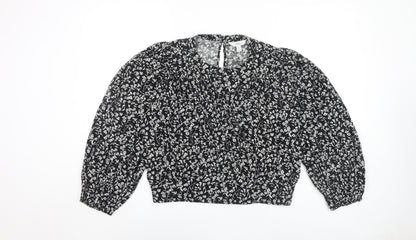 Womens UK Size 12 Marks and Spencer Black Basic Blouse
