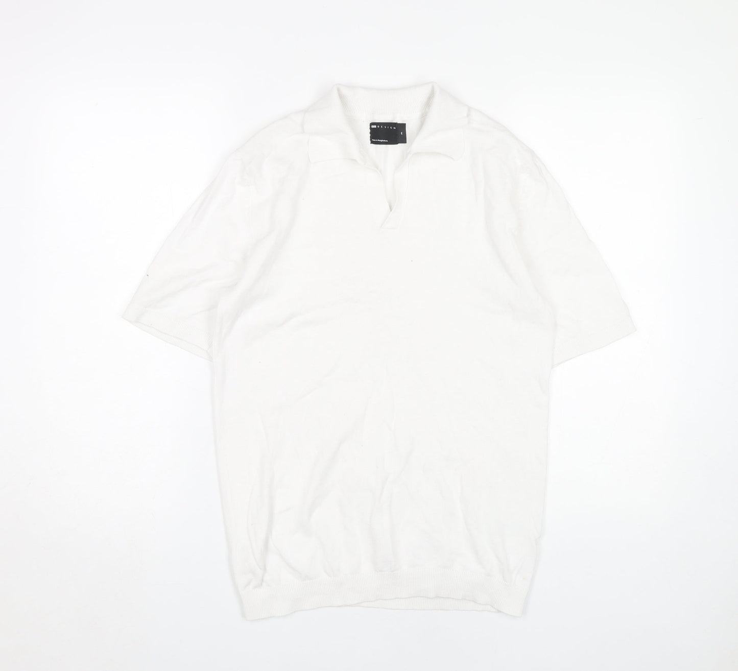 ASOS Men's White Polo Shirt, M, Short Sleeve, Casual