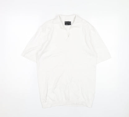 ASOS Men's White Polo Shirt, M, Short Sleeve, Casual