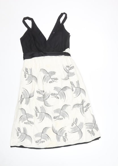 Monsoon Women's Black & White Sleeveless Dress