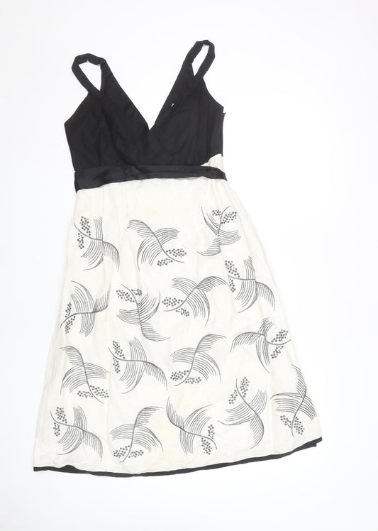 Monsoon Women's Black & White Sleeveless Dress