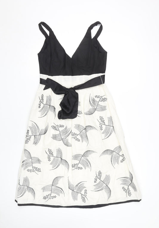 Monsoon Women's Black & White Sleeveless Dress