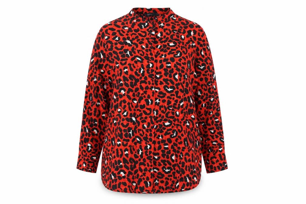 Marks and Spencer Women's Red Animal Print Blouse Size 16