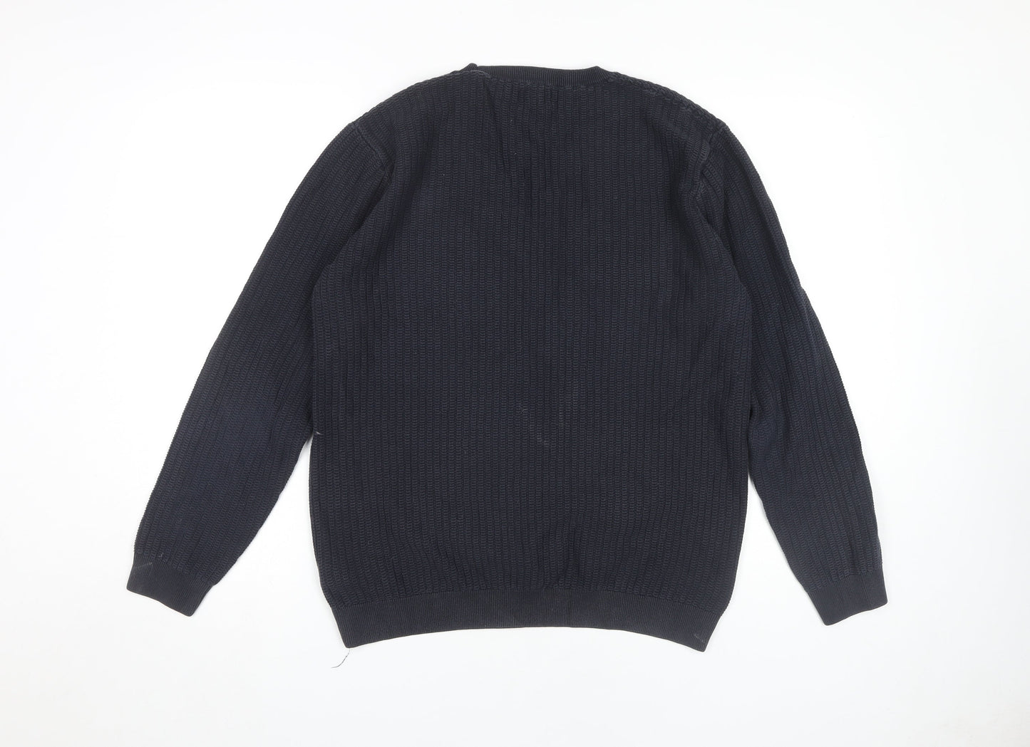 NEXT Men's Black L Cotton Pullover Jumper