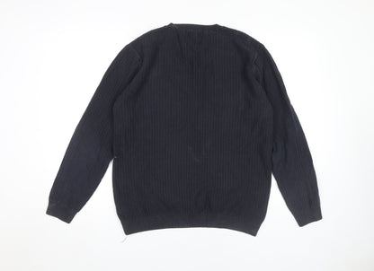 NEXT Men's Black L Cotton Pullover Jumper