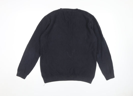 NEXT Men's Black L Cotton Pullover Jumper