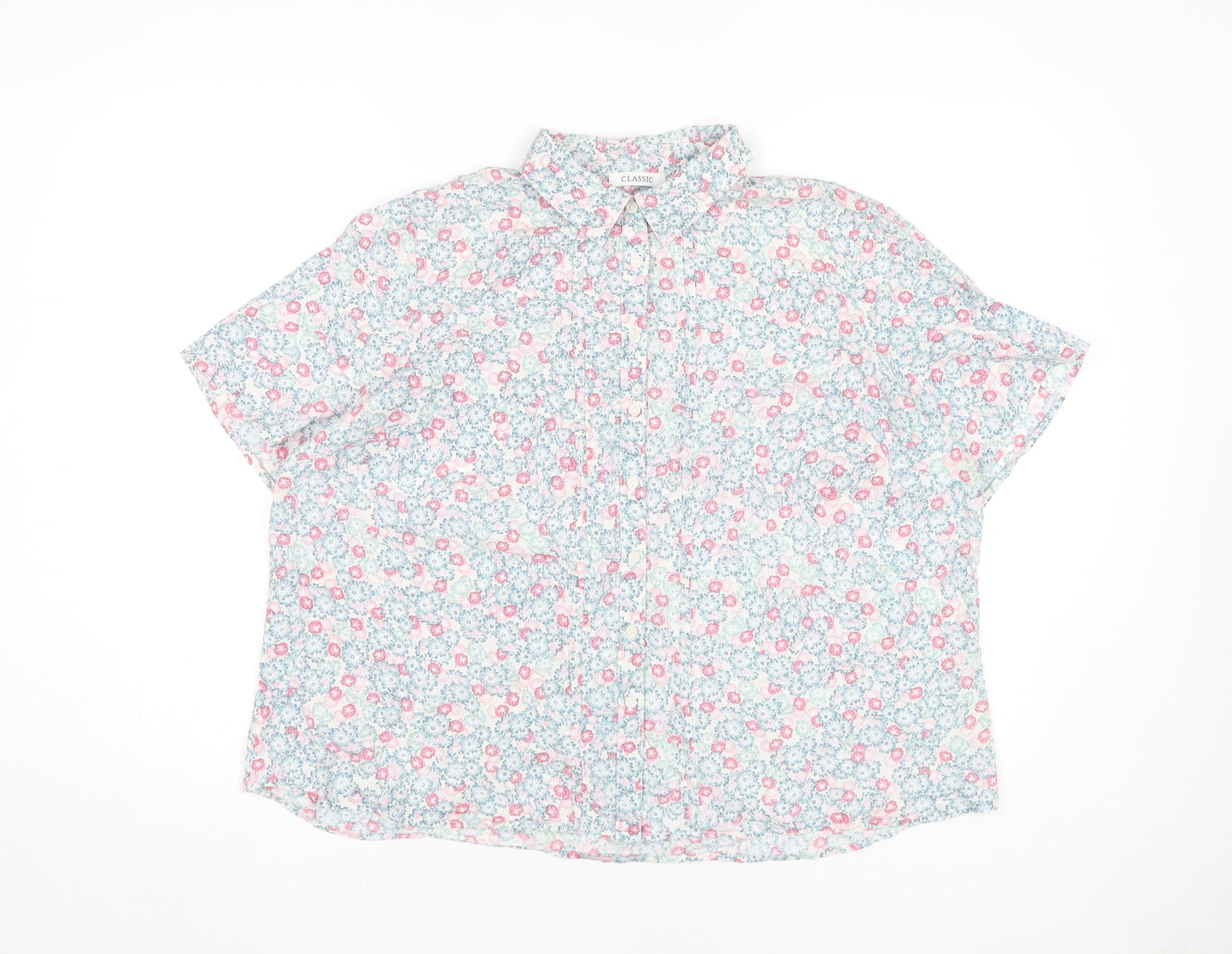 Womens UK Size 20 Marks and Spencer Multicoloured Basic Button-Up