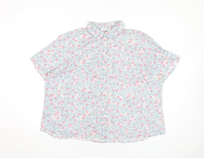 Womens UK Size 20 Marks and Spencer Multicoloured Basic Button-Up