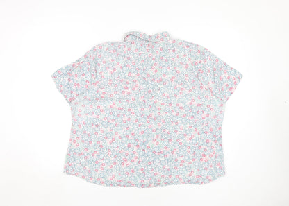 Womens UK Size 20 Marks and Spencer Multicoloured Basic Button-Up