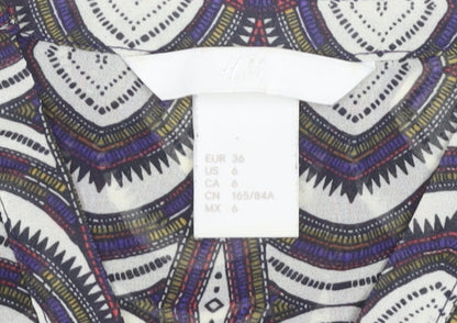 Womens UK Size 8 H&M Multicoloured Basic Blouse