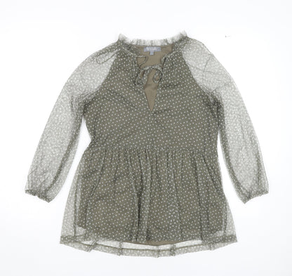 Womens UK Size 8 Principles Green Tunic Blouse