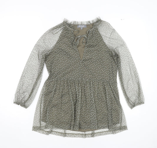 Womens UK Size 8 Principles Green Tunic Blouse