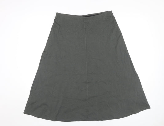 Marks and Spencer Women's Green A-Line Skirt, Size 14
